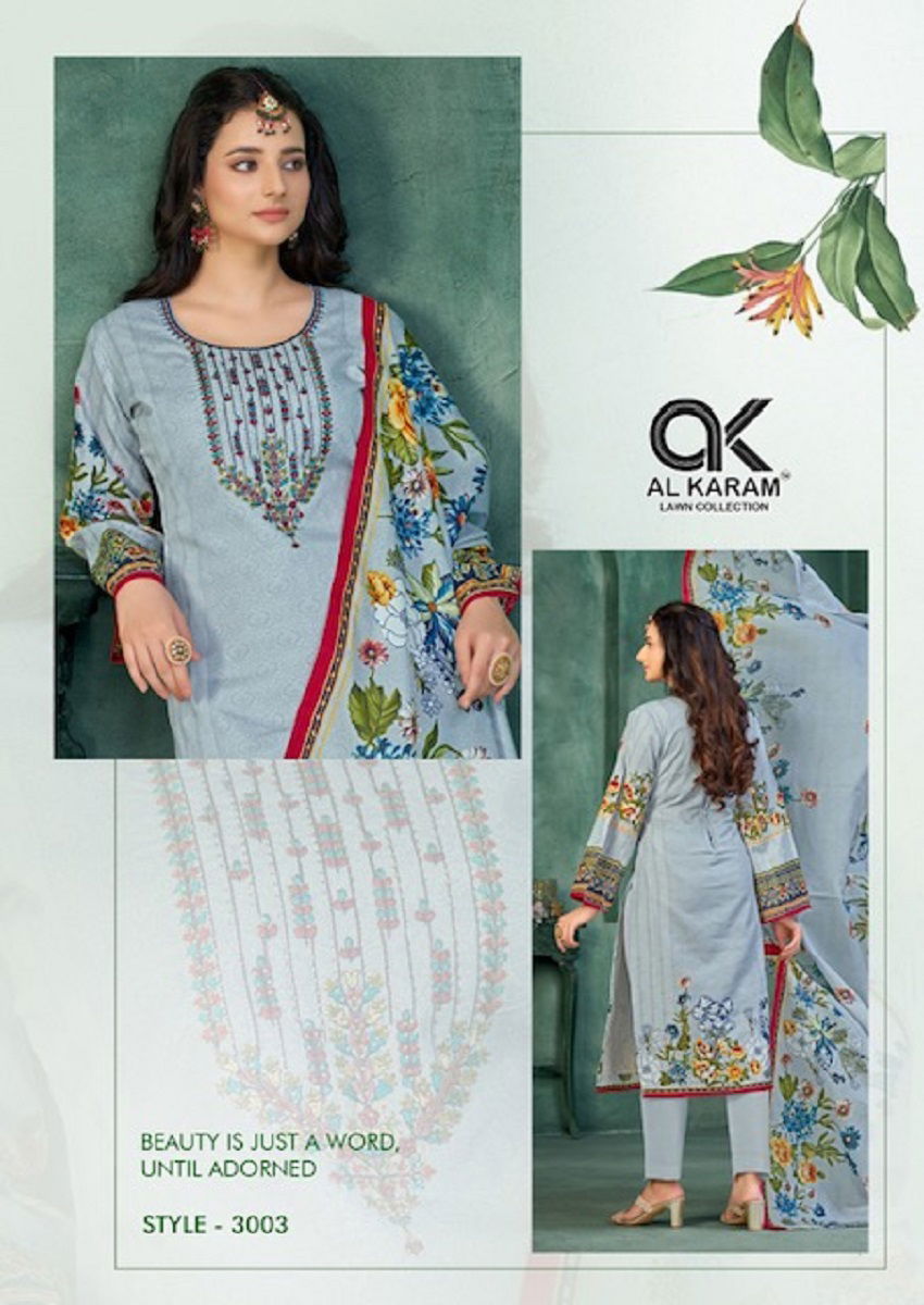 Al Karam Gulfam Vol 3 Printed Cotton Dress Material Catalog
